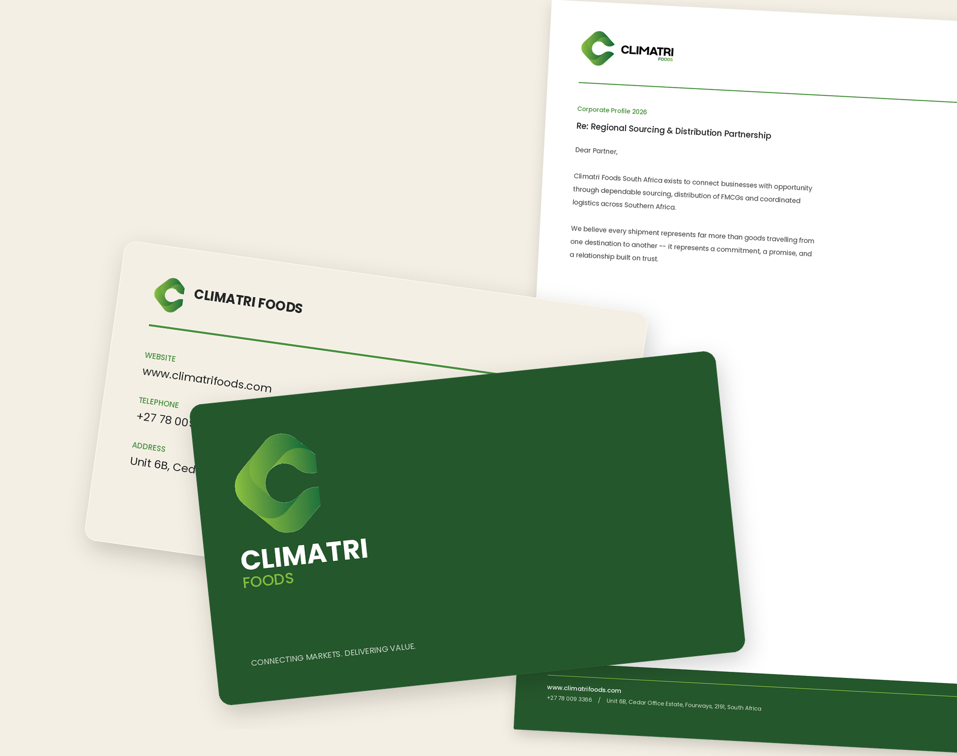 Business card and letterhead mockup