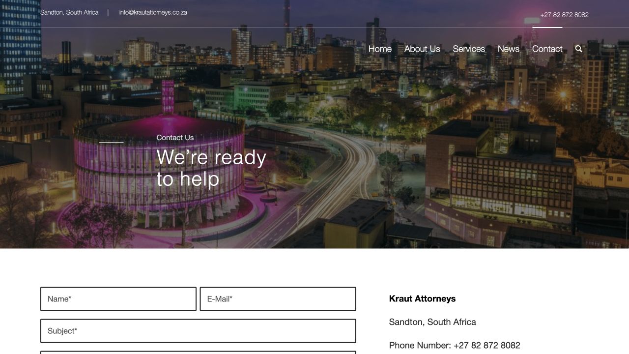 Contact page user interface