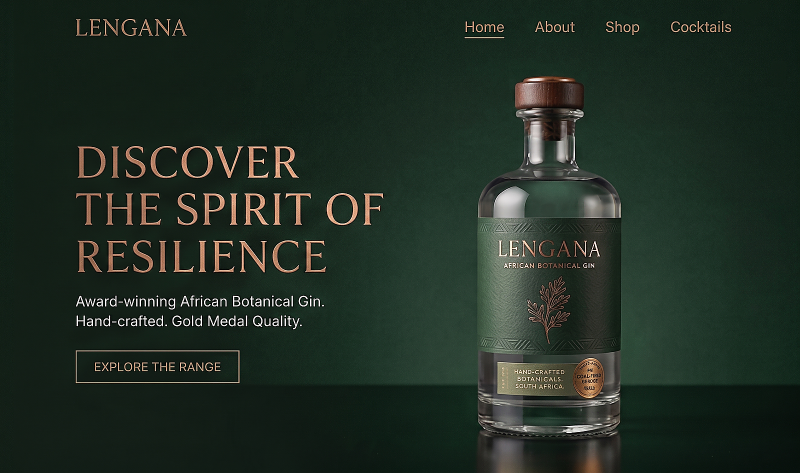Lengana website landing page design