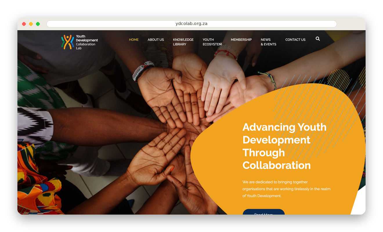 YDco Lab website mockup