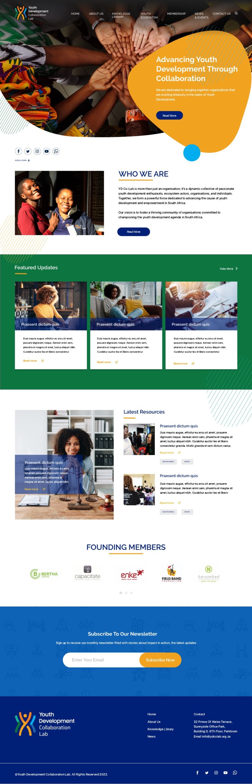Home page user-interface design