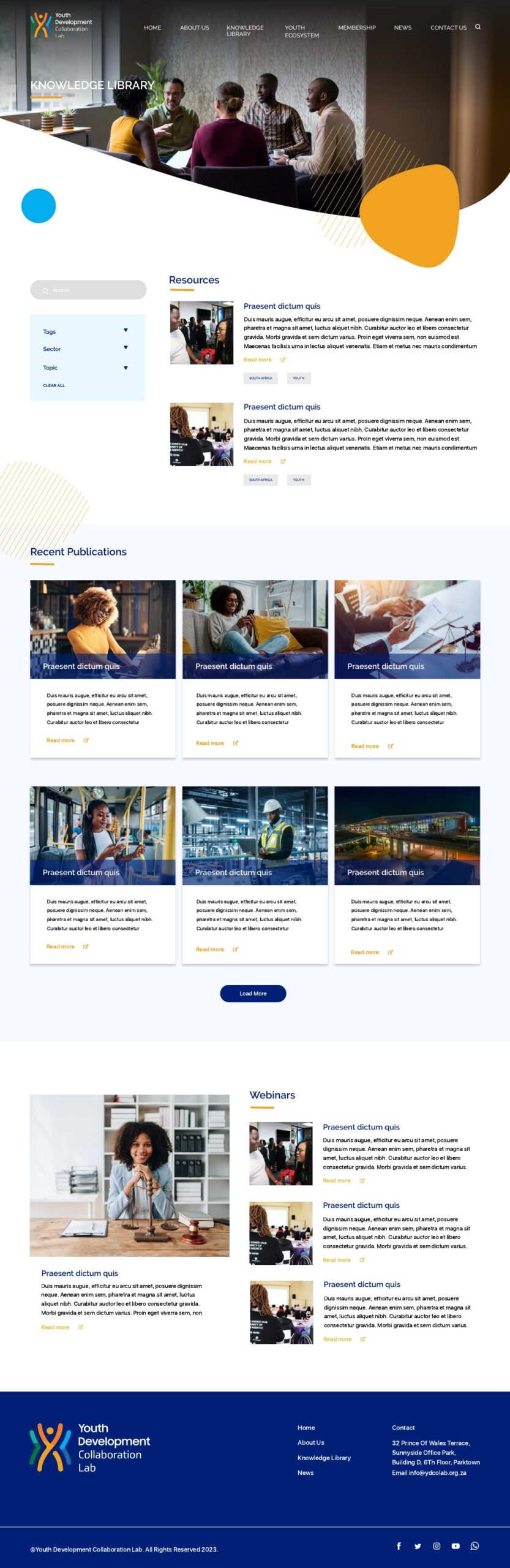 Knowledge library user-interface design
